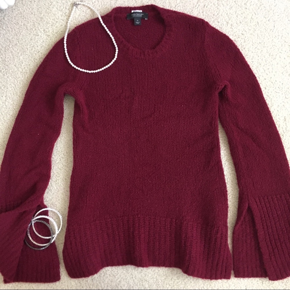 100% CASHMERE chunky boho sweater ANN TAYLOR xs luxury